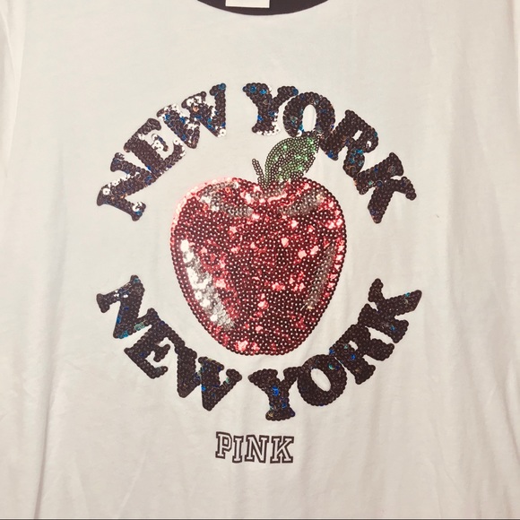 PINK Victoria’s Secret Sequined Tee Shirt - Picture 2 of 5